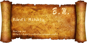 Bánfi Mihály névjegykártya